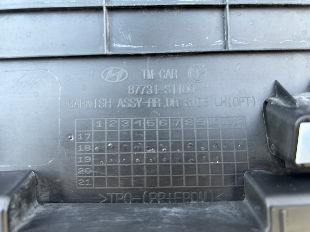 фото №12, Hyundai santa fe iv левая молдинг дверь задняя задняя