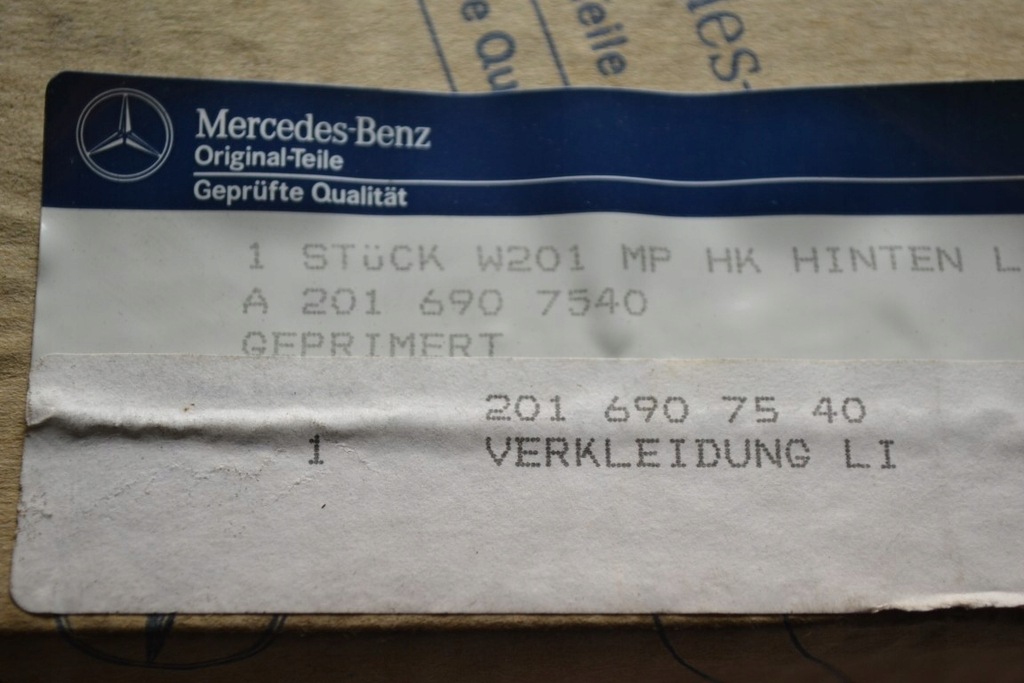 фото №12, Mercedes w201 накладка молдинг бампера задня ліва