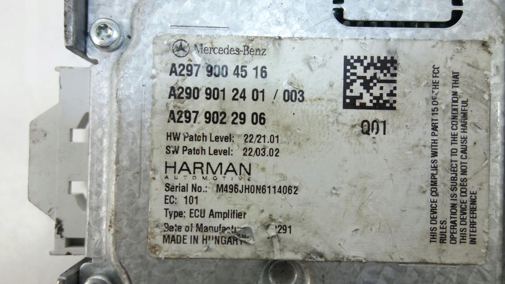 фото №12, Усилитель harman mercedes eqs v297 2021- a2979004516