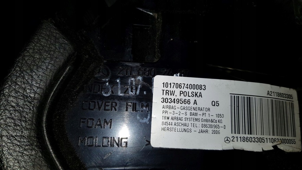 фото №6, Mercedes e w211 бардачок панелі пасажира консолі eur