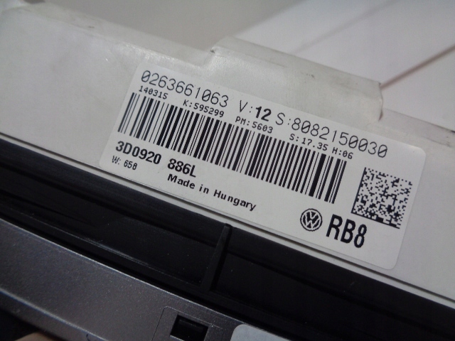 фото №10, Счетчик приборная панель vw phaeton lift ii 3,0 tdi 10-15 3d0920886l