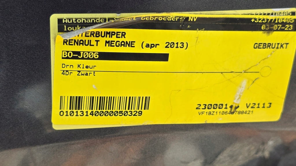 фото №12, Бампер задняя задний kompletny pdc жгут renault megane iii hb 850b20001r qq