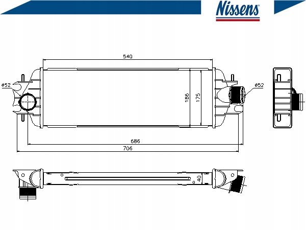 фото №2, Nissens 96775 радіатор повітря наддувний