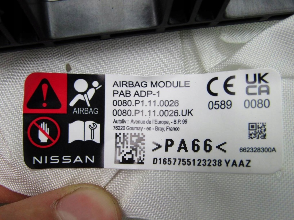 фото №6, X-trail iv t33 24r подушка подушка безпеки пасажира 0080.p1.11.0026