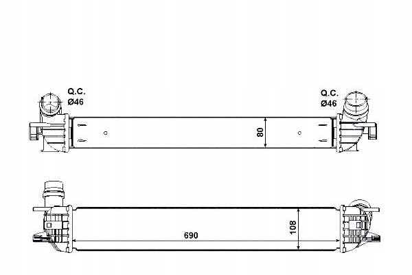 Nrf 30503 радиатор воздуха наддувочный Цена
