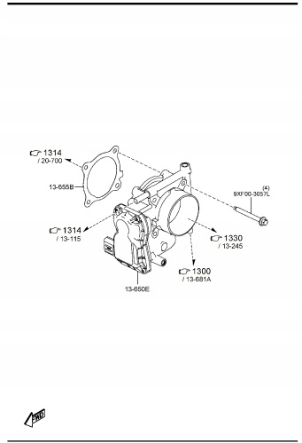 фото №1, Дроссельная заслонка mazda 3 bp cx-30 dm 2,5l new оригинальный номер