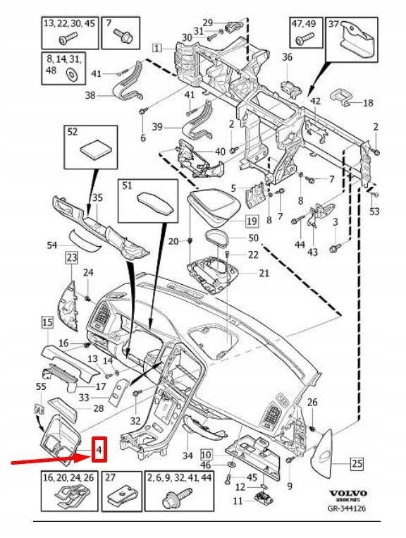 фото №10, Рамка навигации панель приборов volvo xc60 mk1 оригинальный 1284824