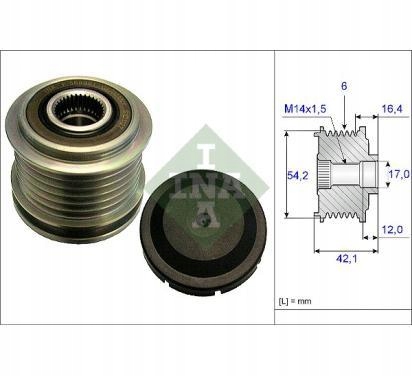 фото №2, Ina зчеплення генератора ford focus mazda