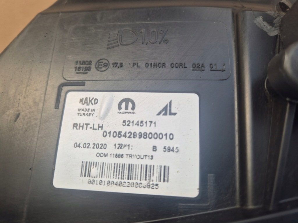 Fiat tipo 2 фара ліва. оригінальний номер mopar. звичайна h-15 h7 Київ