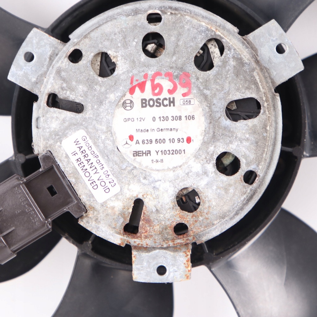 фото №10, Mercedes w639 вентилятор радиатора a6395001093