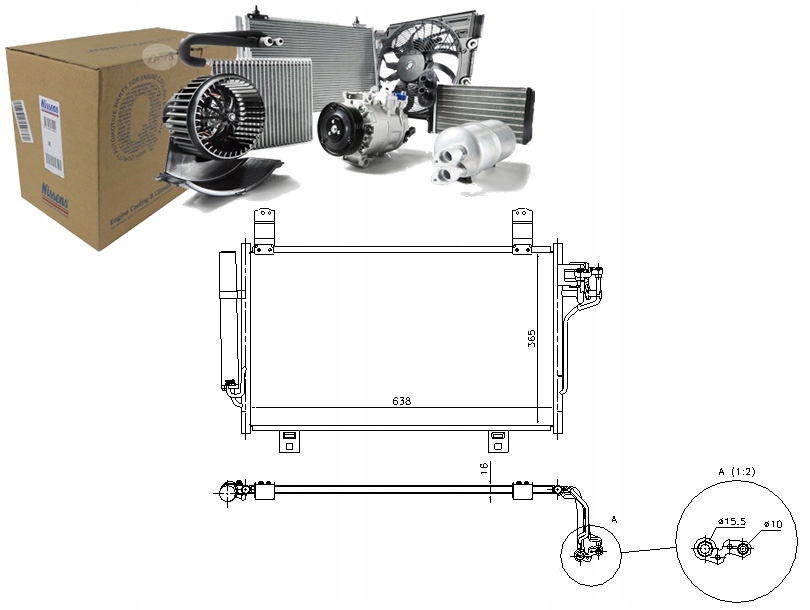 фото №1, Nissens 940327 конденсатор, кондиционер