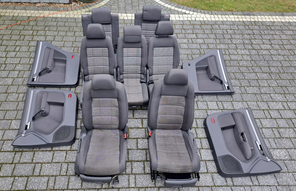 Vw touran i 7 осіб комплект сидінь 3 ряди обшивки двері Недорого