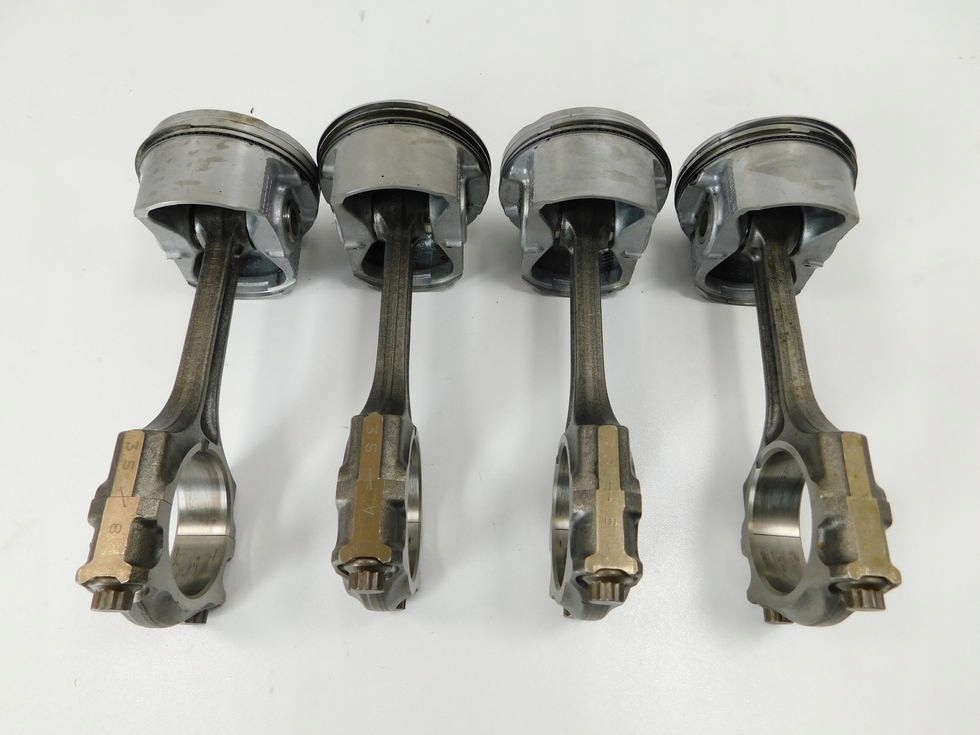 фото №9, 4 поршні шатуни mazda 3 bk 1.6 16v набір b6-ze kpl поршень шатун