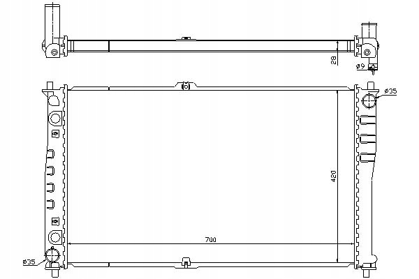 фото №11, Радіатор двигуна kia carnival 01- 2.9 crdi