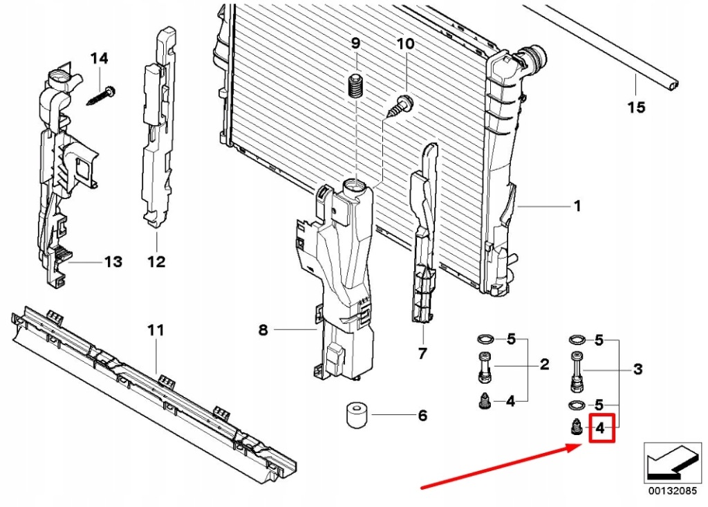 Bmw x3 e83 пластиковий кришка зливний радіатора 1437361 17111437361 Ціна