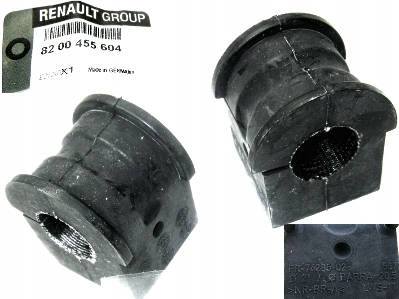 фото №1, Гумки стабілізатора втулки laguna ii fl 05-07 oryg.