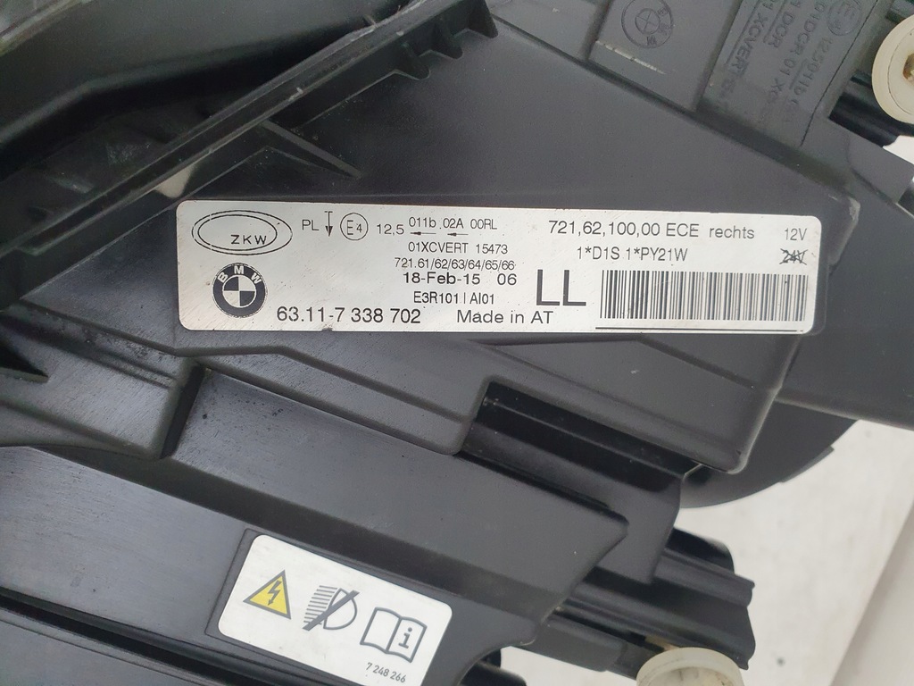 фото №16, Bmw 3 f30 f31 11-15 лампа bi ксенон права правий перед 7338702 поворотна