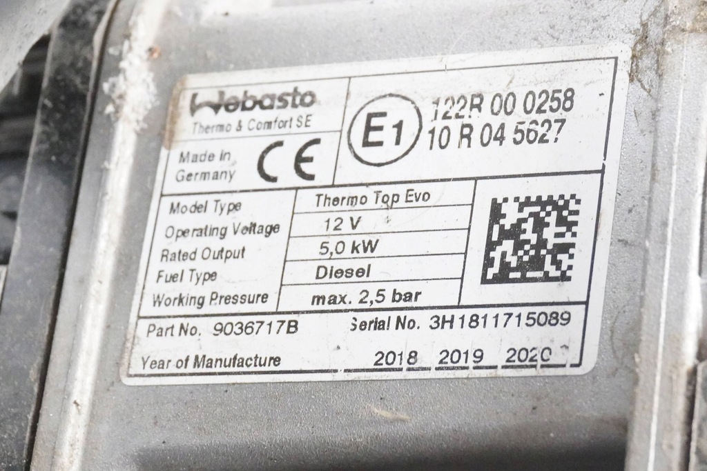 фото №9, Обогреватель стояночный webasto ford transit connect kv6h18k463ad 935109b