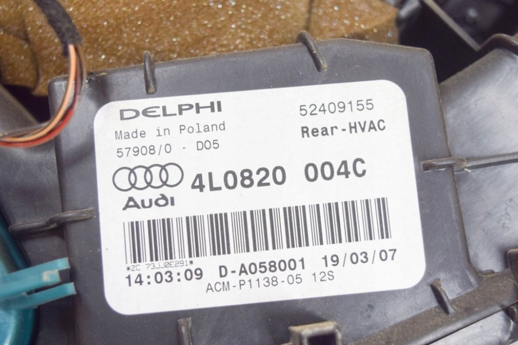 фото №11, Audi q7 4l задняя воздуходувка отопления box matrix 7l0819359 52495019 4l082000