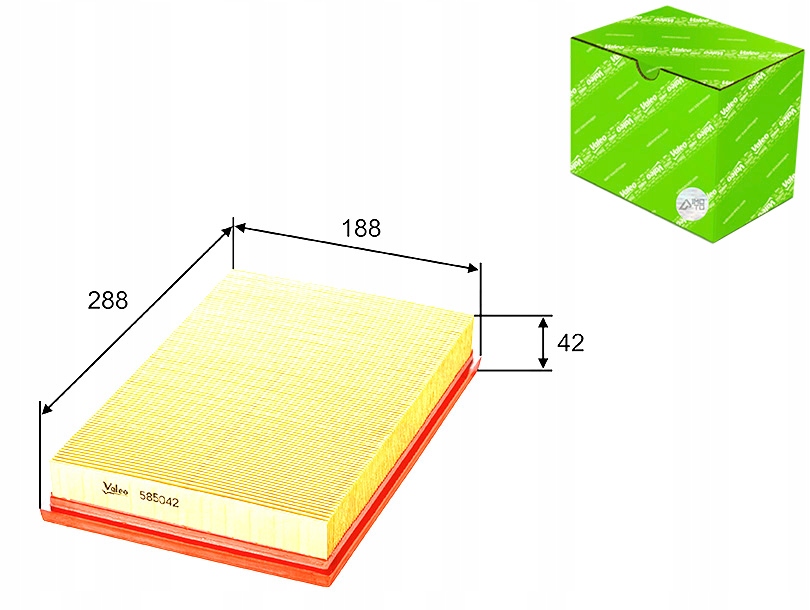 фото №1, Фильтр воздуха vw caddy 1.4 benz 2 2004-8 2006 valeo