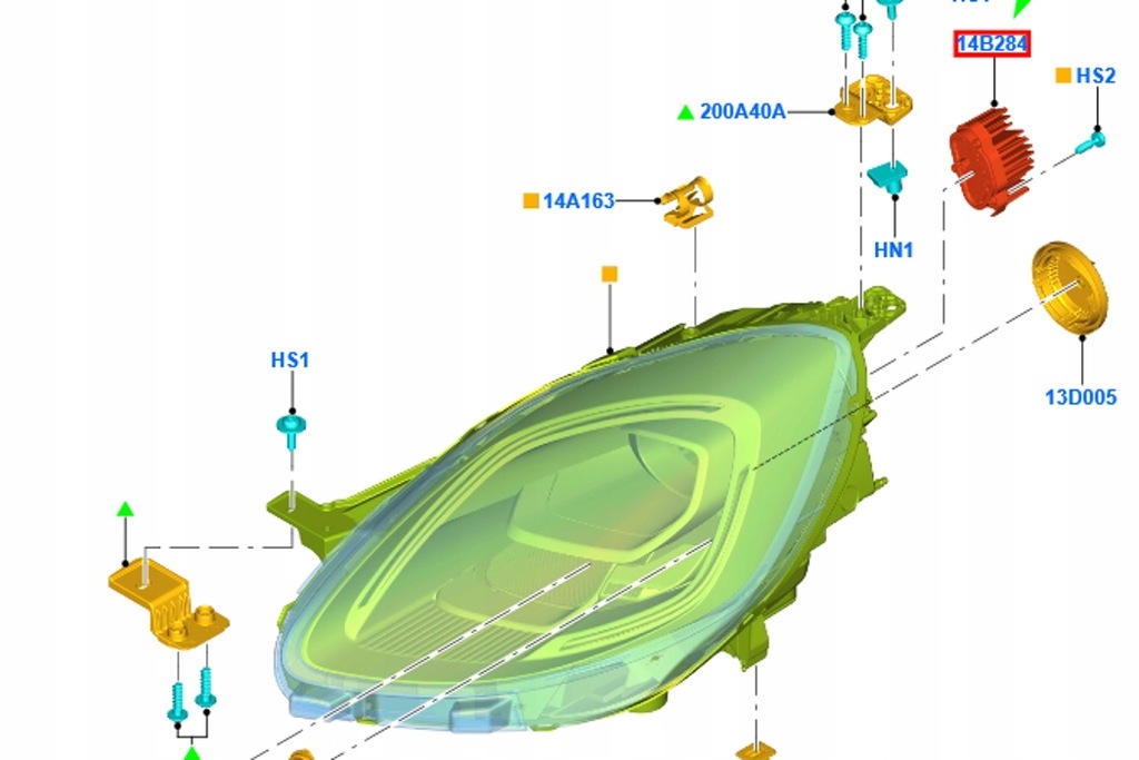 фото №10, Ford puma модуль фара передній 2119178 новий оригінальний h1bb-13d278-