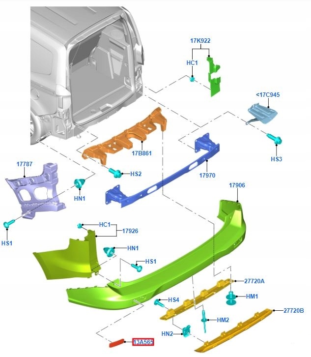 фото №4, Отражатель правый задняя ford tourneo courier 2014-