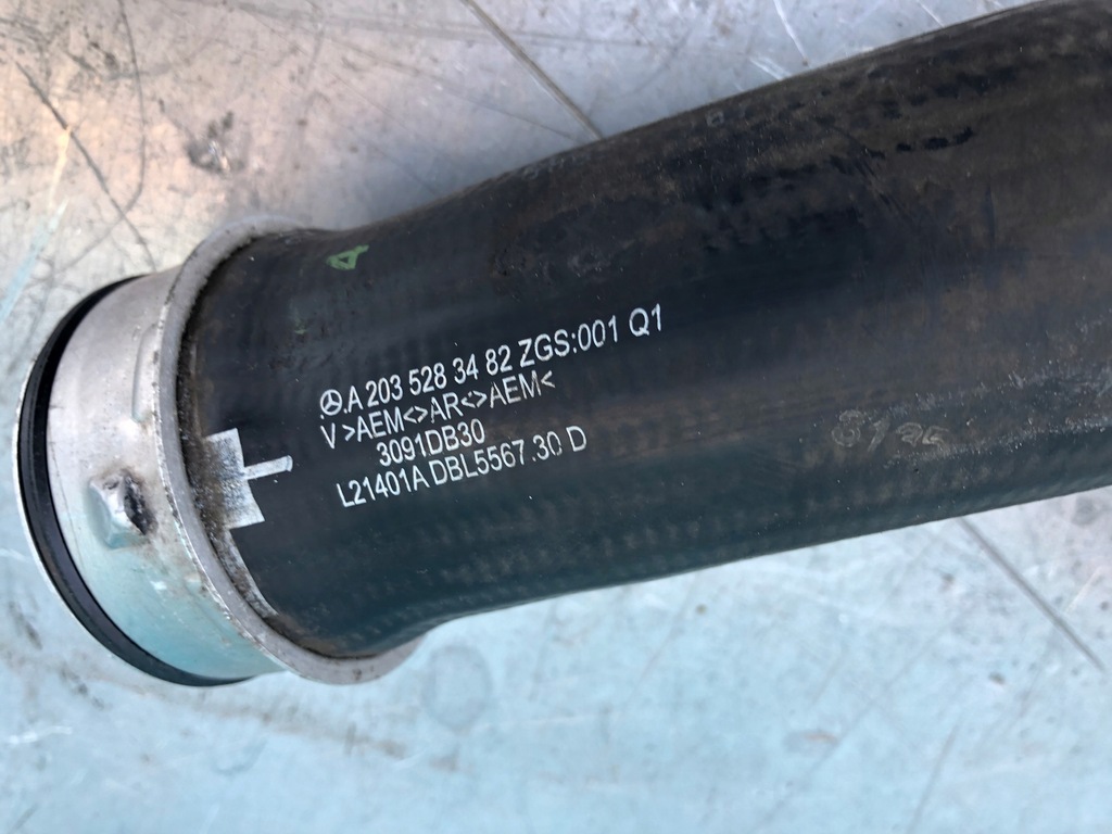 фото №2, Mercedes w203 lift 2,2 cdi труба wąż интеркулер