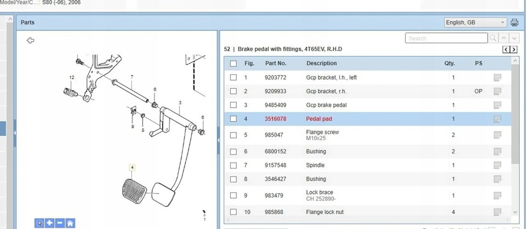 фото №5, Volvo s80 2006 педалі