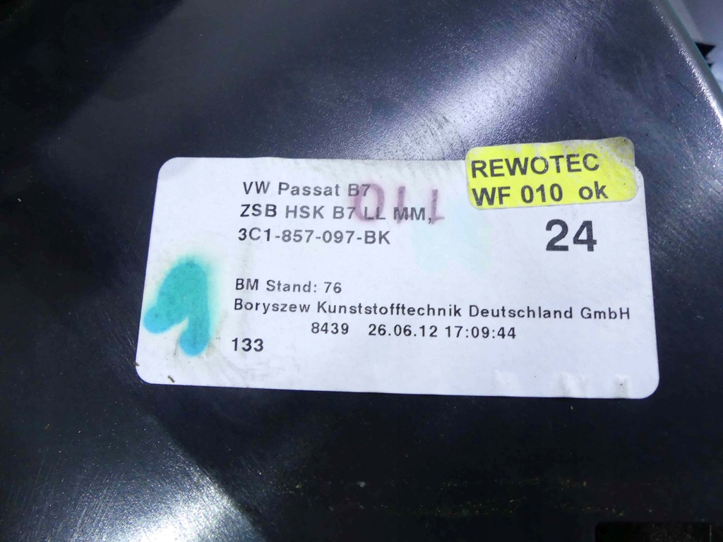 фото №7, Бардачок пасажира vw passat cc lift 12-16 europa