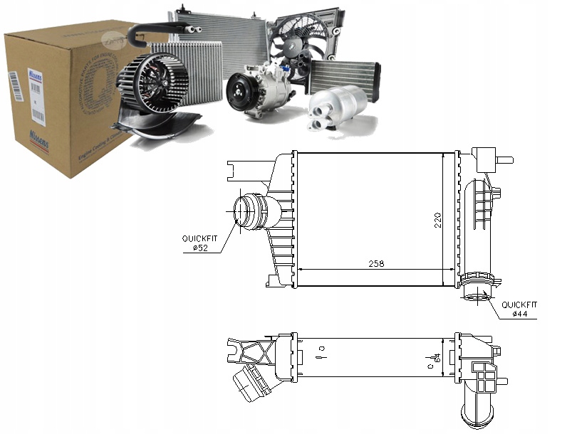 фото №1, Nissens 96479 радіатор повітря наддувний