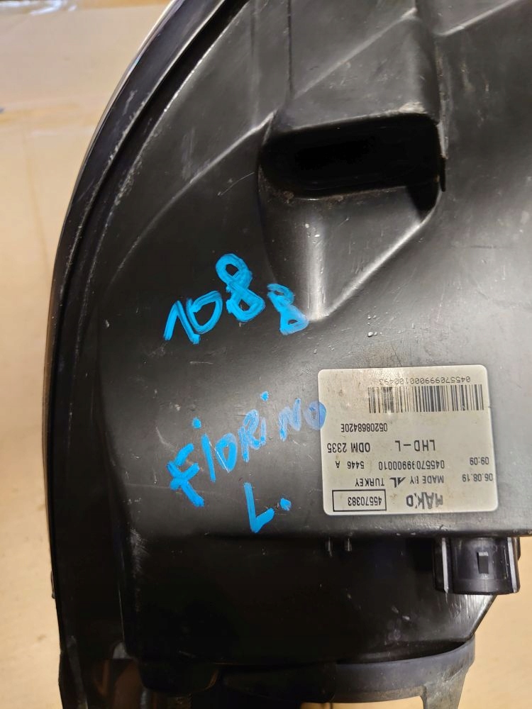 фото №7, Лампа фара левая перед fiat fiorino qubo