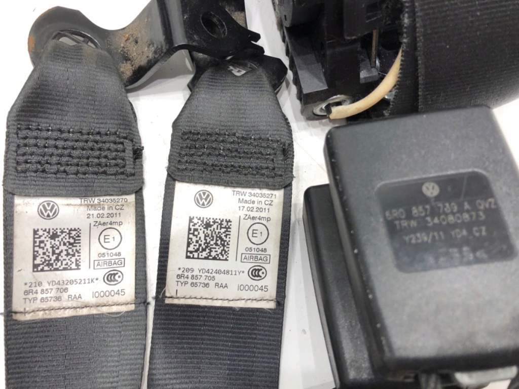 фото №10, Подушка воздушная водителя пассажира ремни комплект 5k0880201k vw polo v