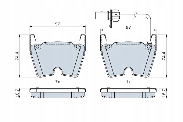 фото №2, Тормозные колодки тормозные перед audi r8 r8 spyder 5.2 07.15- bosch