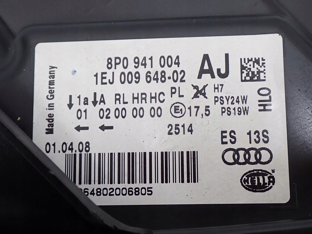 фото №15, Kompletny перед капот лампи бампер europa audi a3 8p кабріолет cabrio 09r