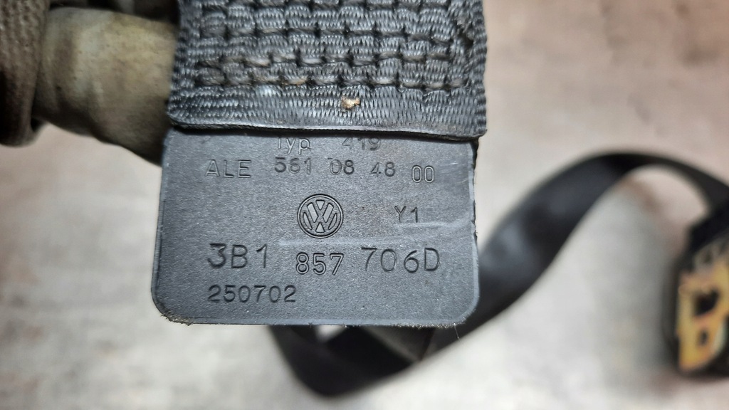 фото №4, Pas безпеки vw passat правий перед 651084800