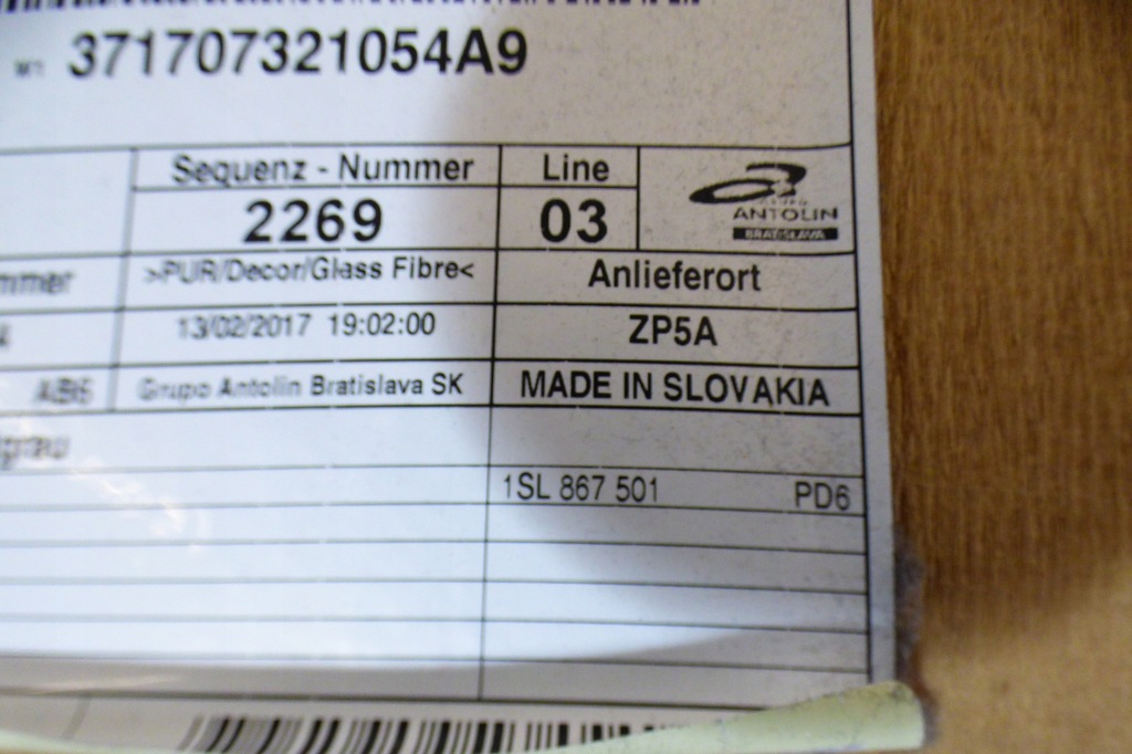 фото №9, Потолок потолок 1sl867501 skoda citigo