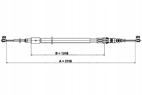 фото №2, Тяга трос тормоза ручного ate 106044 fbs18038