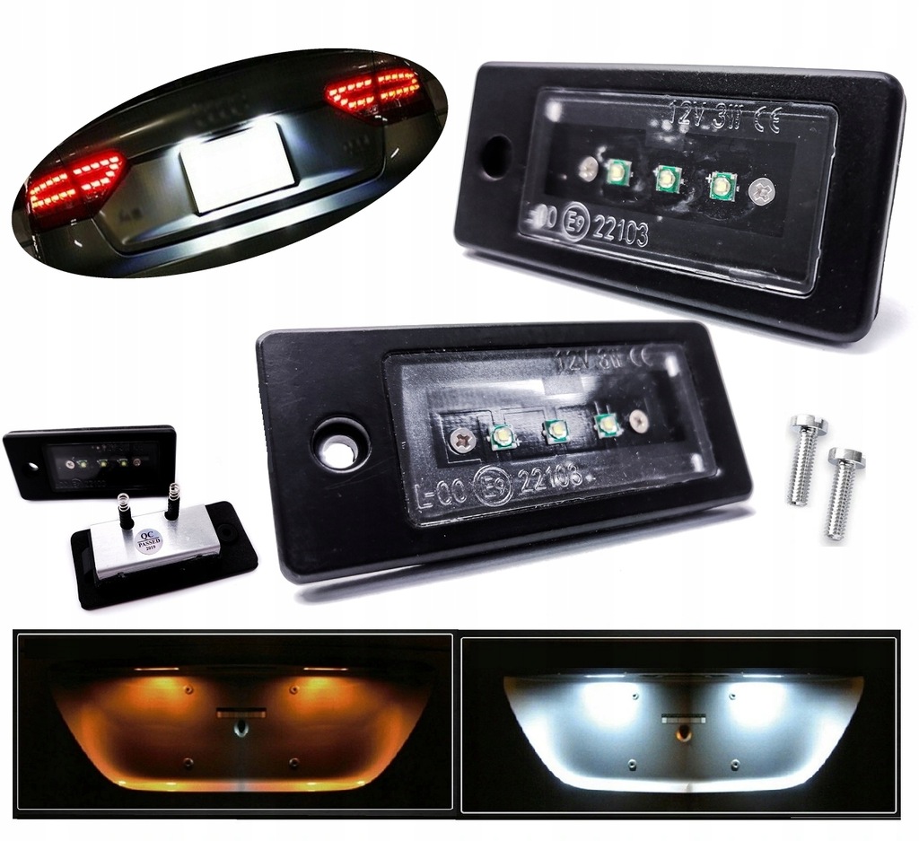 фото №14, Led светодиодные фонари номерного знака audi a6 c6 s6 2004-2011