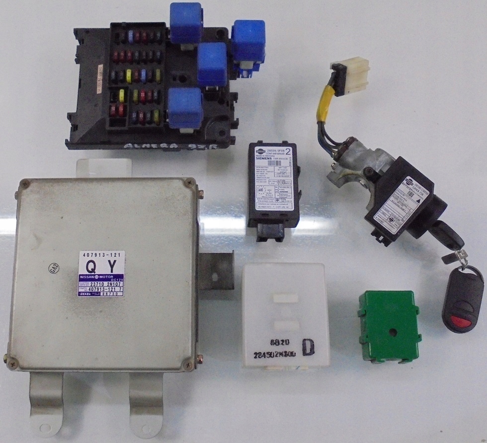 фото №1, Nissan almera n15 2.0 d набір стартовий блок керування