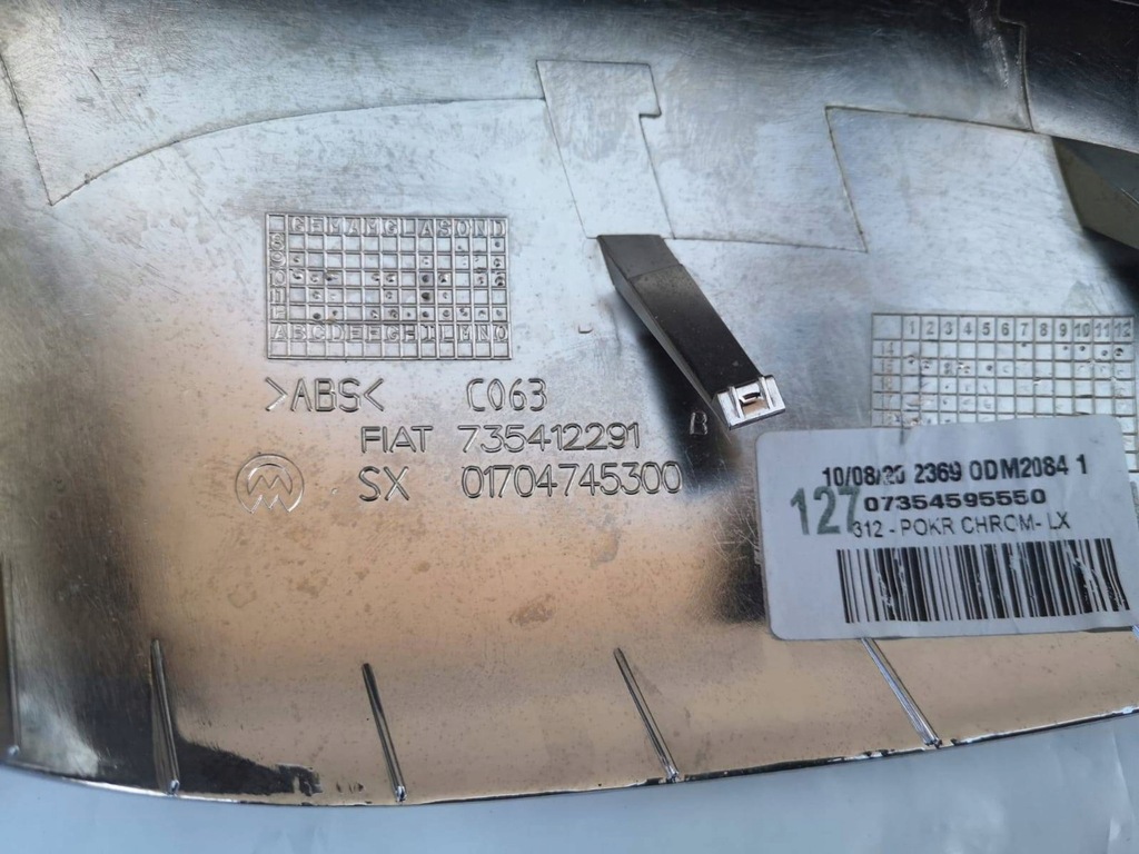 фото №7, Комплект права ліва захист дзеркал fiat 500 07-r дзеркало корпус хром