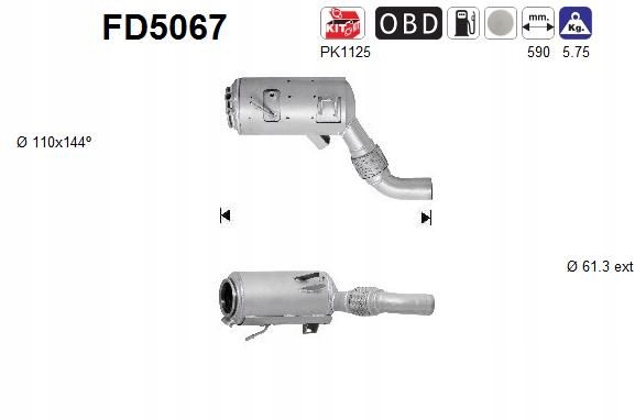фото №2, As fd5067 фільтр сажі / фільтр часток твердих, система випускний