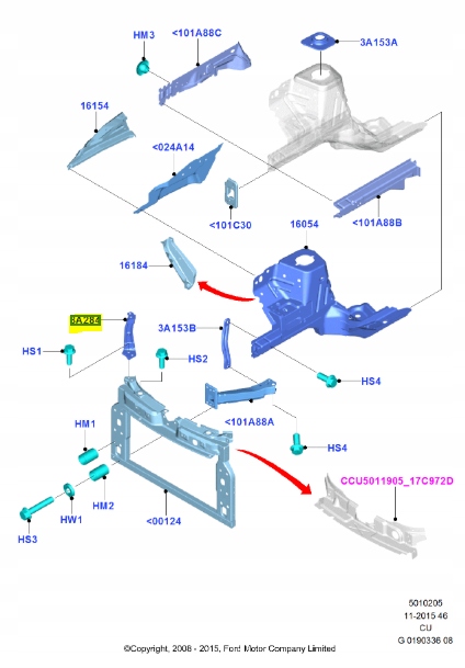 фото №6, Підсилювач pas передній ford ka 2008- ccu оригінальний номер 1670505