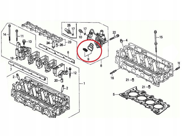2x прокладка клапана vtec do honda civic vi 1.5 1.6 Оригінал