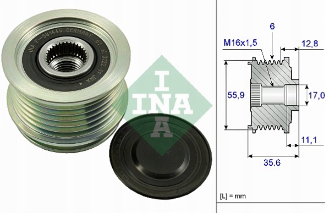 Генератор - сцепление односторонний ina 535 0041 10 Оригинал