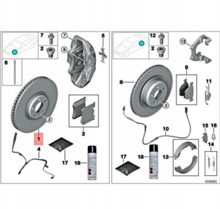 фото №8, Bmw x5 f85 m передняя часть правый brake disc ventilated 34112284902