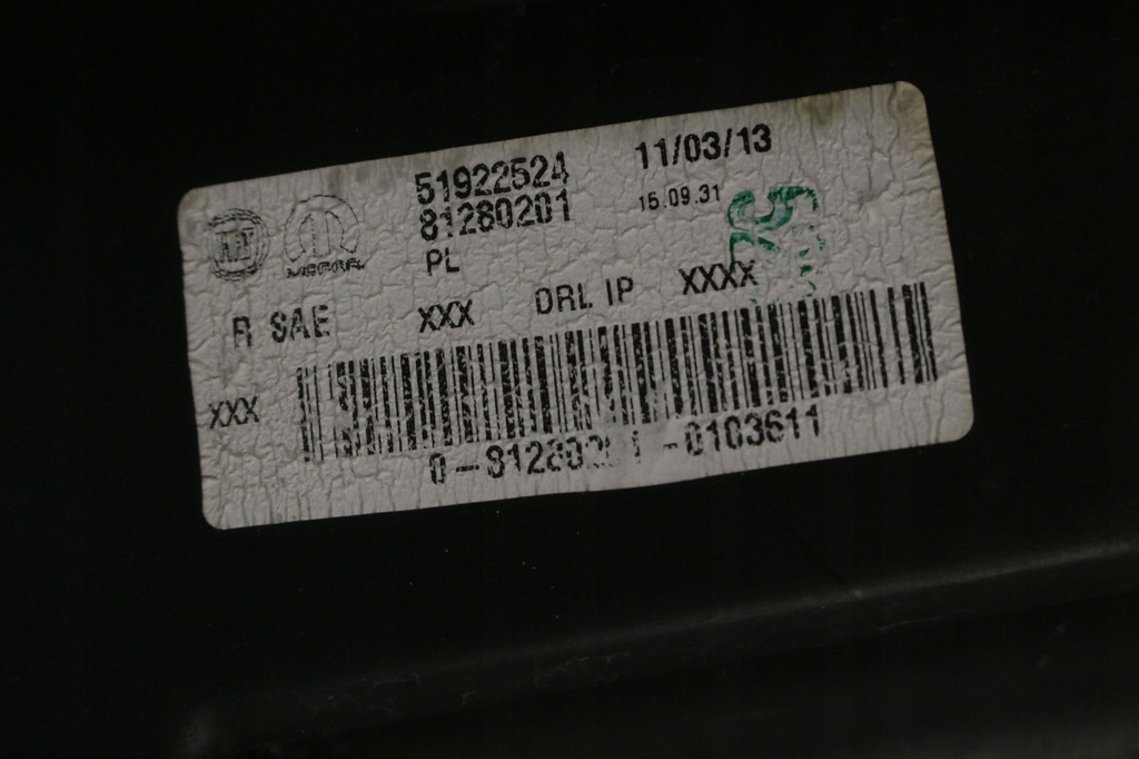 фото №13, Протитуманна фара правий fiat 500 l