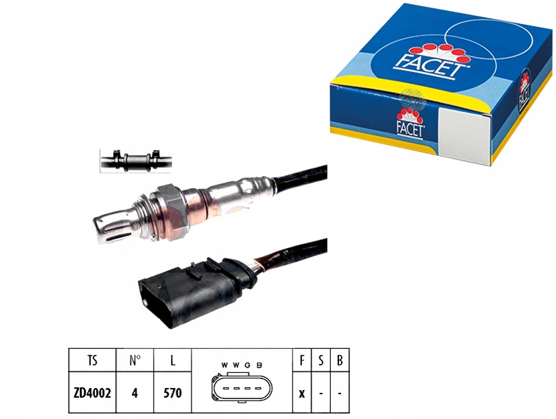 фото №1, Facet датчик лямбда-зонд seat cordoba 1.4 16v 6l2