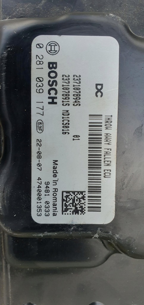 фото №7, Бортовой компьютер блок управления двигателя renault express ii 0281039177