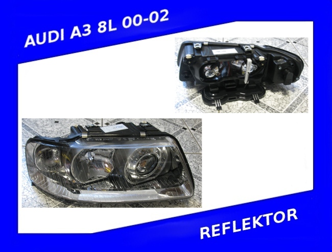 фото №2, Фара лампа права audi a3 8l 2000-2003