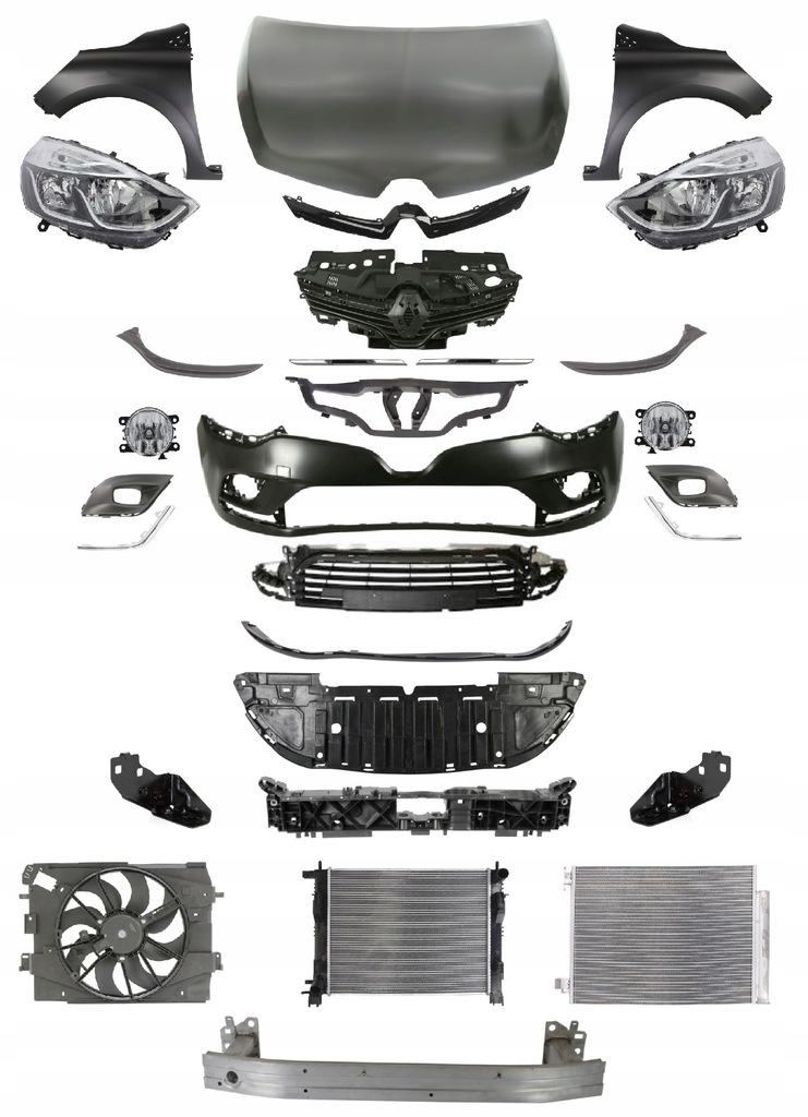 фото №1, Renault clio iv 16-19 перед бампер pas фара